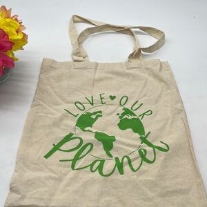 Love our Planet Lightweight Canvas Tote Bag Shopping Grocery Bag. TOT1783